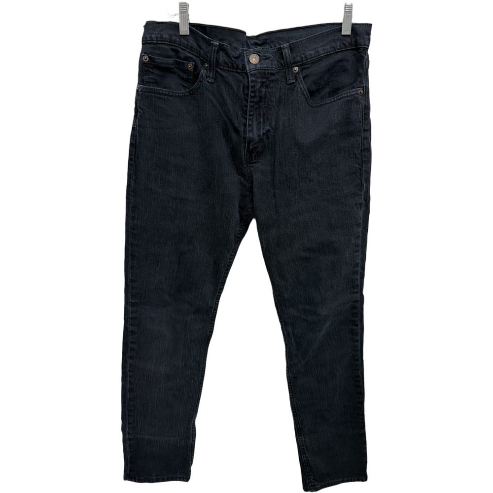 Levi 511 Black Slim Leg Denim Jeans Mens 34X32 Heavy Weight Skater Casual
